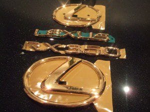 Lexus Gold badge kit ready to send through the post