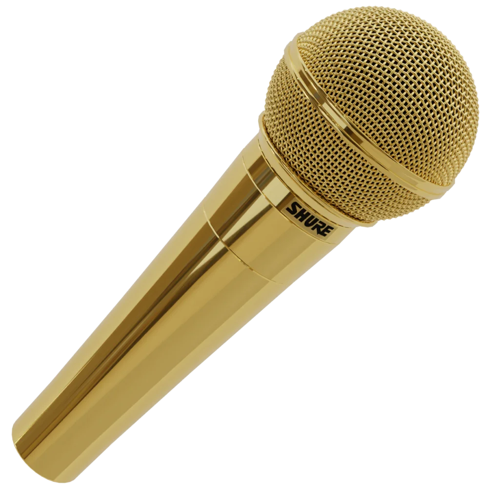 The SHURE SM58 – 24k Gold Plated Dynamic Microphone