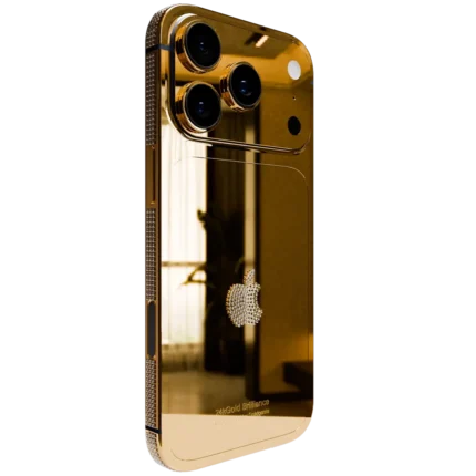 24k Gold iPhone 17 Pro and Pro Max with Diamond Bezel Logo