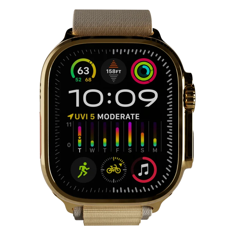 Ultra 3 Watch with Alpine Loop Band 24k Gold Customize