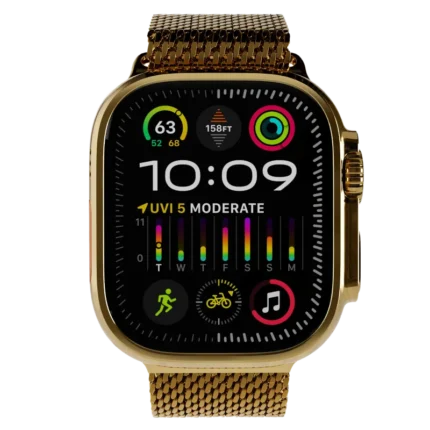 Ultra Watch 3 Titanium Milanese Loop 24k Gold Customize