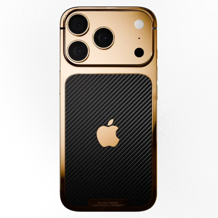 24K Gold Carbon iPhone 17 back