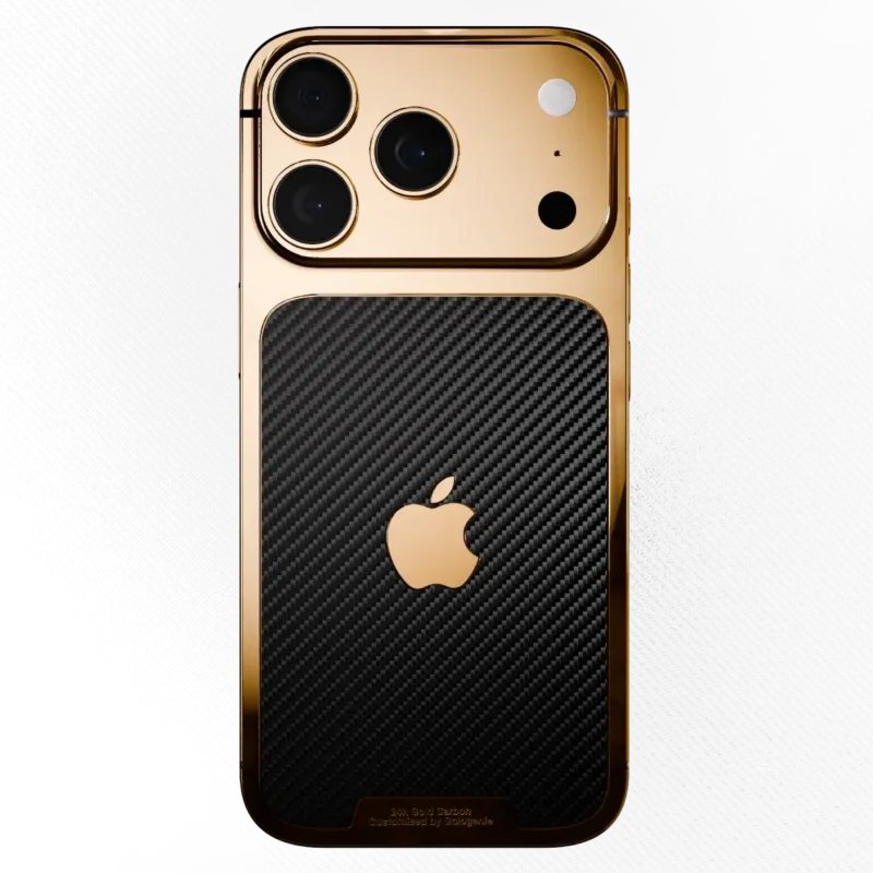 24K Gold Carbon iPhone 17 back
