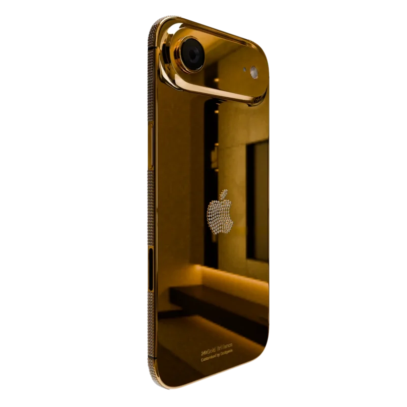 24K Gold Crystal Bezel & Logo iPhone Air