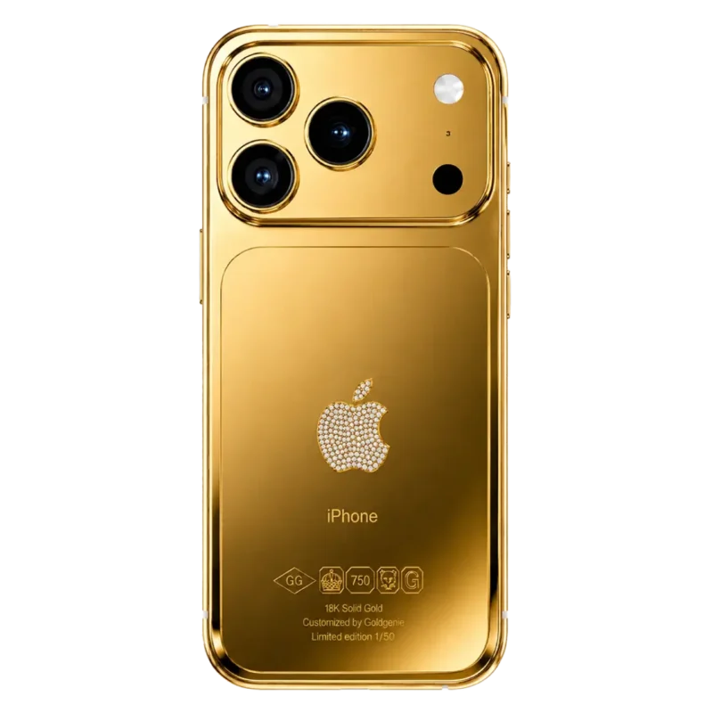 Goldgenie 50-Year Innovation Edition Limited to 50 Worldwide Solid 18K Gold Customized iPhone