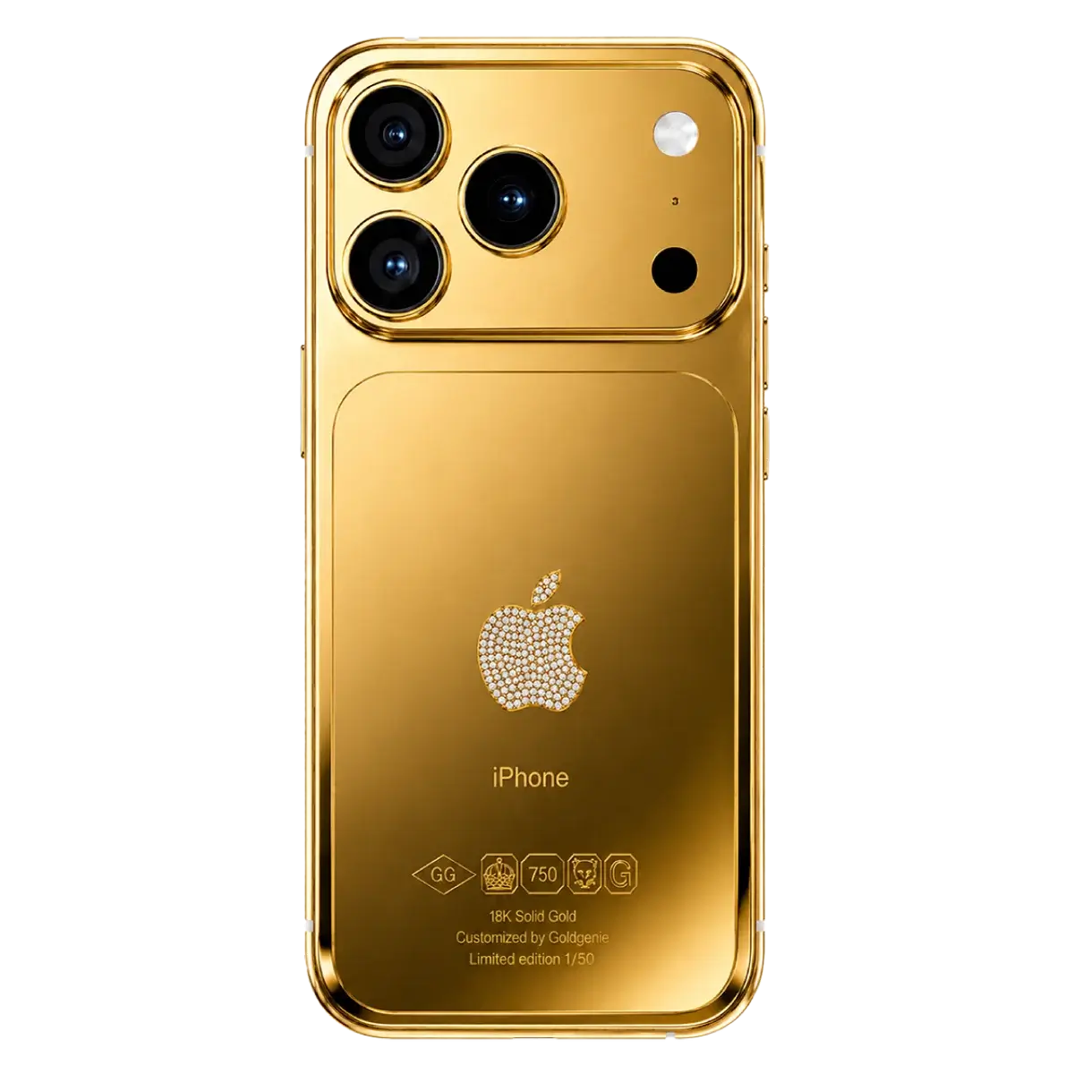 Goldgenie 50-Year Innovation Edition Limited to 50 Worldwide Solid 18K Gold Customized iPhone