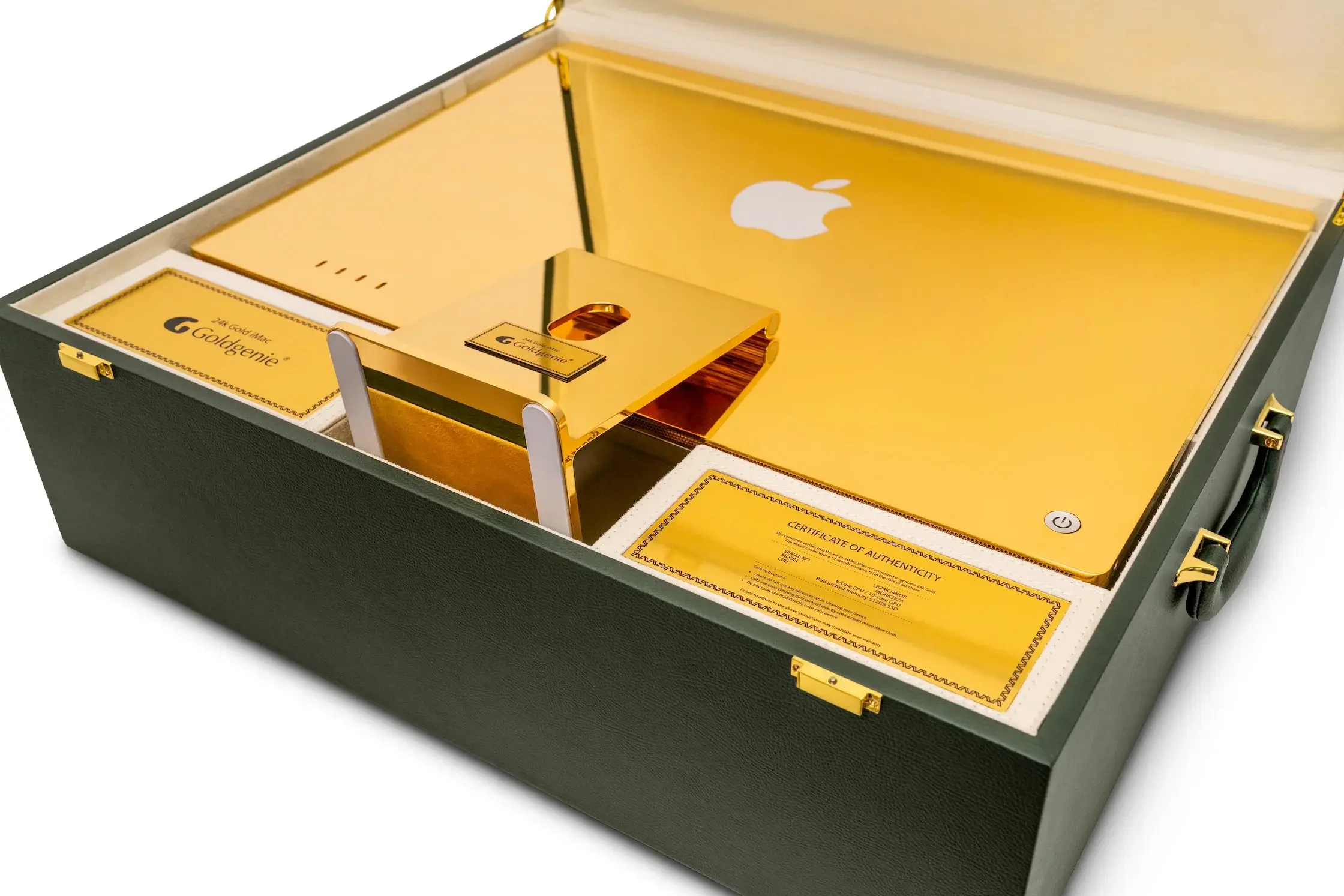 24k Gold Tech gifts - 24K gold-plated iMac customised by Goldgenie