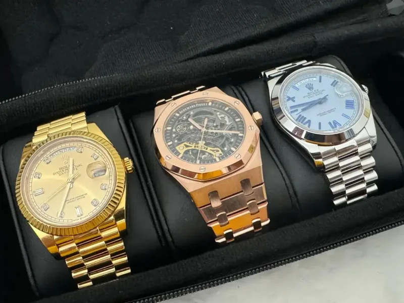 Luxury watch finished in gold by Goldgenie